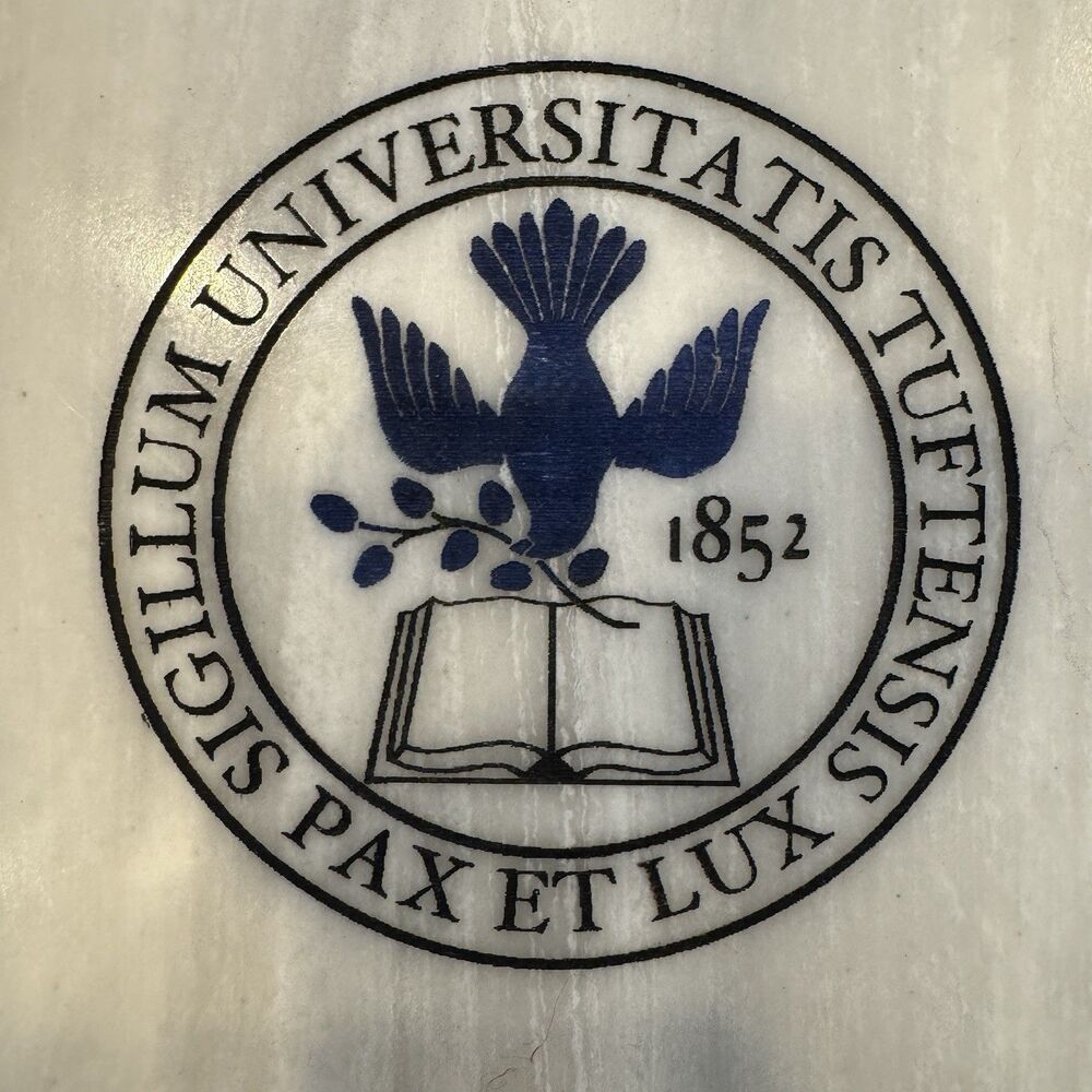 Tufts University Marble Book Ends Vintage PAX ET LUX Peace and Light